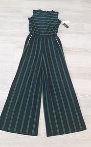 NWT RALPH LAUREN NVY Striped Jumpsuit